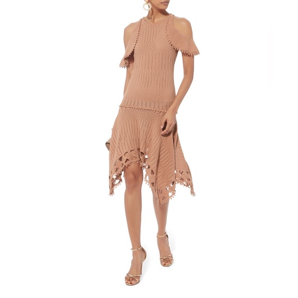 NWT Jonathan Simkhai Crochet Handkerchief Hem Dress Size M - Picture 2 of 7